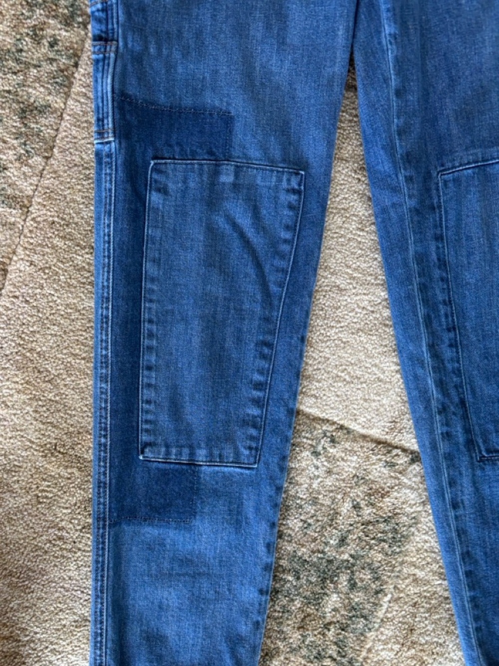 Anthropologie Pilcro Letterpress Blue Patchwork Boyfriend Jeans - Picture 14 of 15